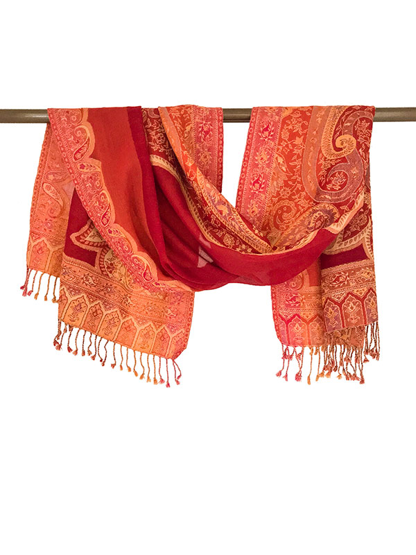 moeilijk tevreden te krijgen Samenstelling Gehoorzaam Kleurrijke handgeweven wollen sjaal uit India - Fair.nl